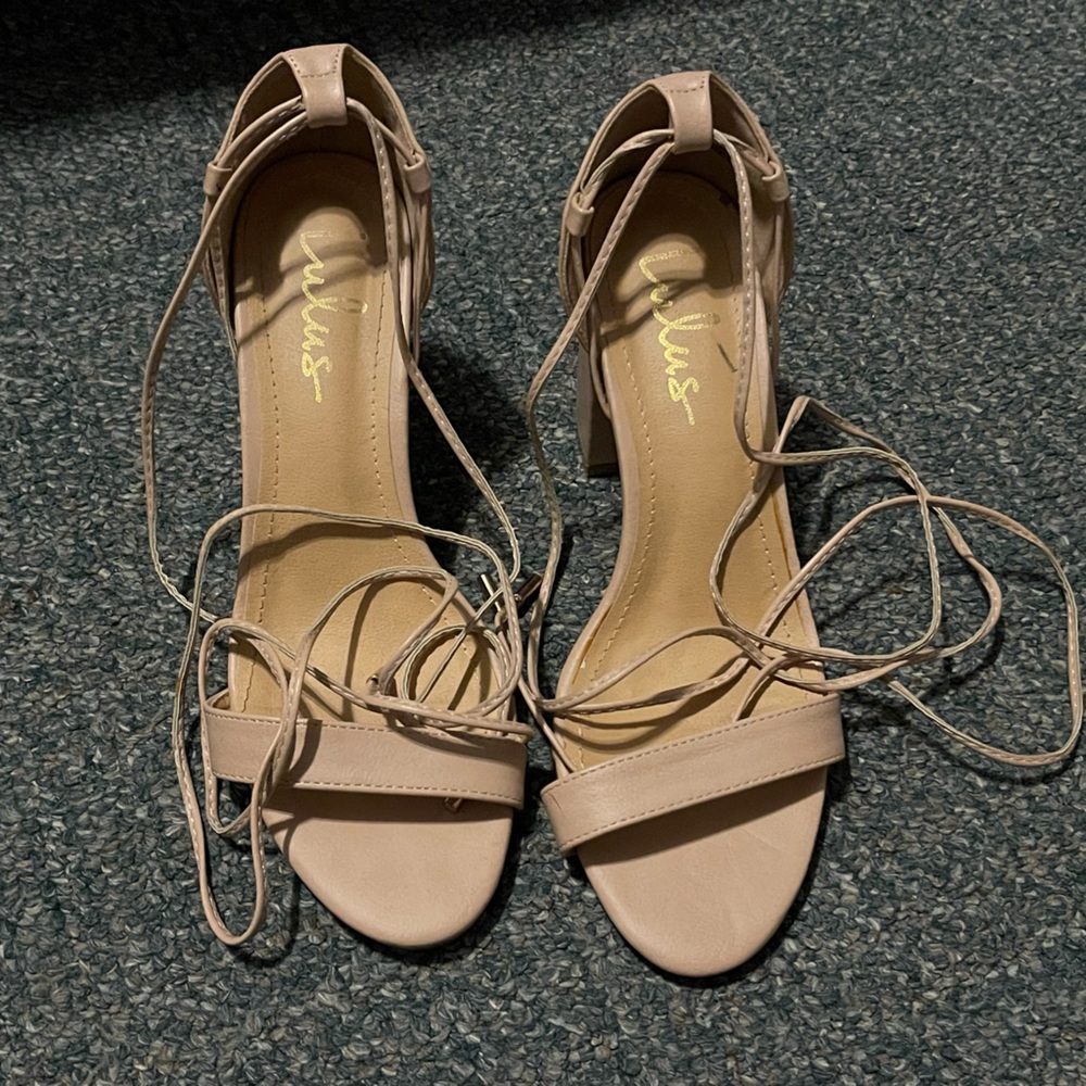 Knee High Lace Up Heels